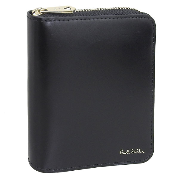 ポールスミス 財布 メンズ 二つ折り財布 アウトレット レザー ブラック BPS565-10 PAUL SMITH