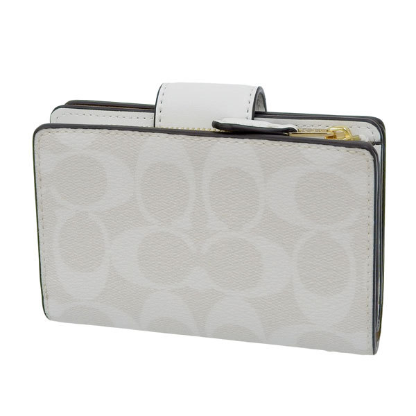 COACH　コーチ　C0082　二つ折り財布　チョーク×グレイシャーホワイト COACH コーチ 財布 二つ折り財布 FC0082 C0082 チョーク×グレイ