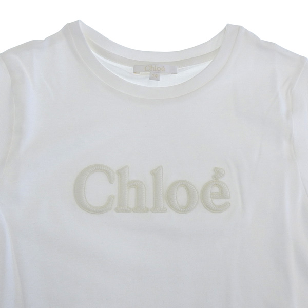クロエ ロングTシャツ キッズ メンズ レディース Tシャツ 【14サイズ】 ホワイト C15E26-117-WT CHLOE