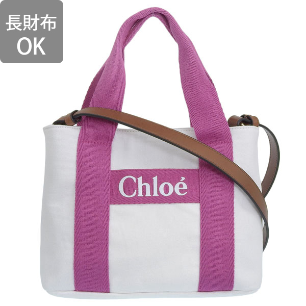 特価セール クロエ バッグ レディース ショルダーバッグ 2WAY トートバッグ コットン ホワイトピンク クロエキッズ Chloe KIDS C20046 117｜riverall｜02