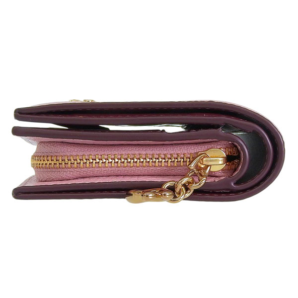 COACH 二つ折り財布 ブラウン・ピンク 並行輸入:アウトレット品 COACH（コーチ） 財布 レディース 2つ折り 折財布 コンパクト