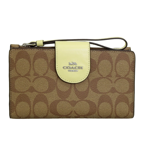 コーチ COACH 財布 （カーキイエロー系）
