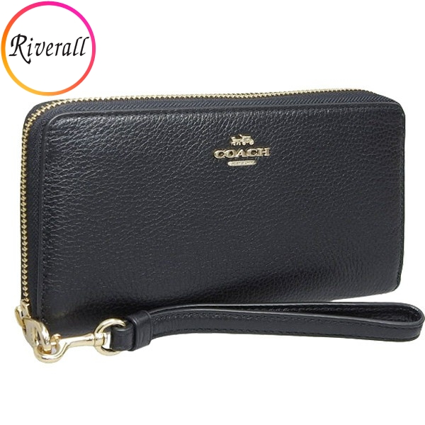 コーチ COACH 財布 長財布 ラウンドファスナー 財布 レザー ブラック レディース c4451 :c4451imblk:Riverall(リヴェラール)