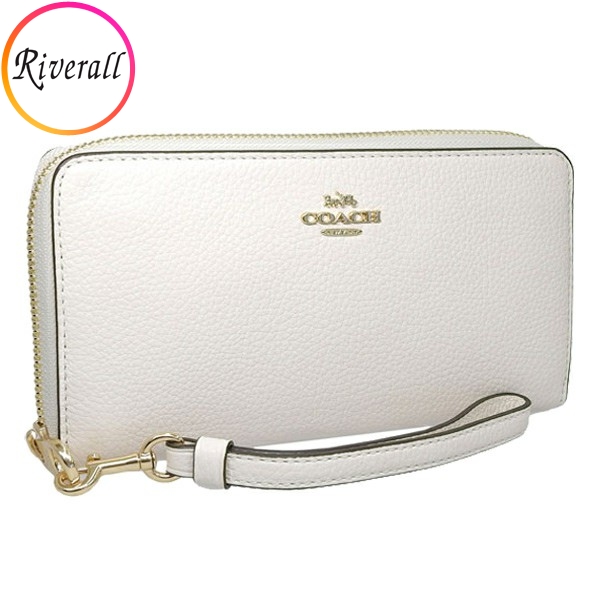 コーチ COACH 財布 長財布 ラウンドファスナー 財布 レザー ホワイト レディース c4451 :c4451imchk:Riverall(リヴェラール)