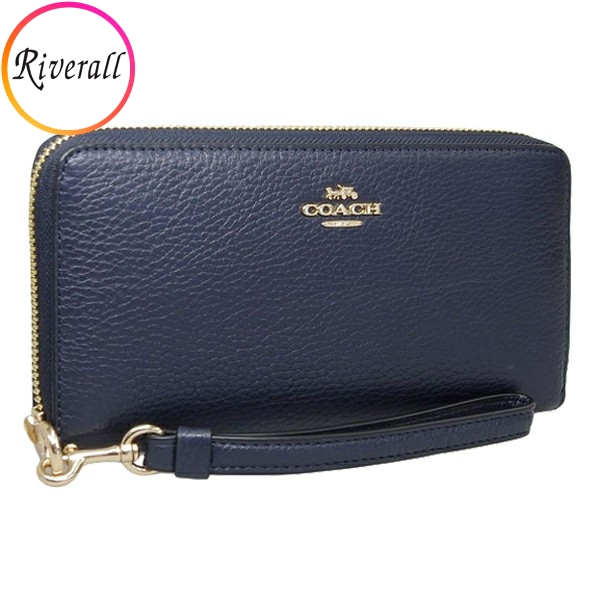 コーチ COACH 財布 長財布 ラウンドファスナー 財布 レザー ミッドナイトブルー レディース c4451 :c4451immid:Riverall(リヴェラール)