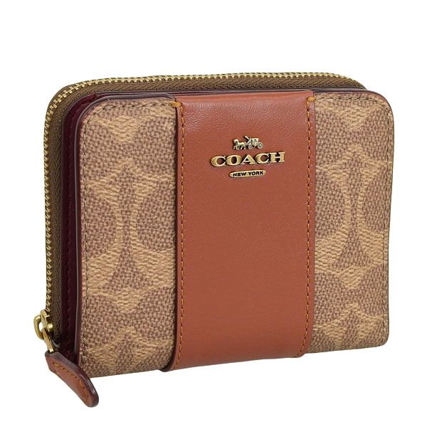 即出荷 COACH コーチ スナップ折財布 エナメル素材 ブルー 新品