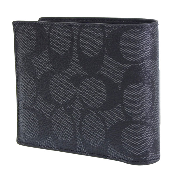 COACH（コーチ） 財布 メンズ 2つ折り 折財布 コンパクト アウトレット