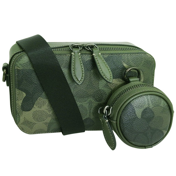 コーチ バッグ メンズ ショルダーバッグ アウトレット グリーン チャーター スリム クロスボディ シグネチャー カモ プリント CHRTR SLM CSB SIG CM CAG00XIF COACH
