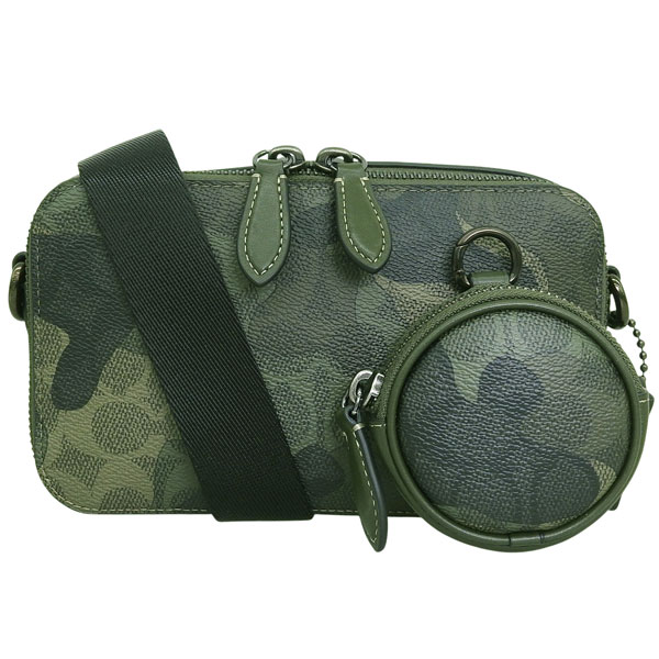 未使用✨COACH メッセンジャー ショルダーバッグ リーグ シグネチャー 緑 COACH（コーチ） バッグ メンズ ショルダーバッグ アウトレット PVC