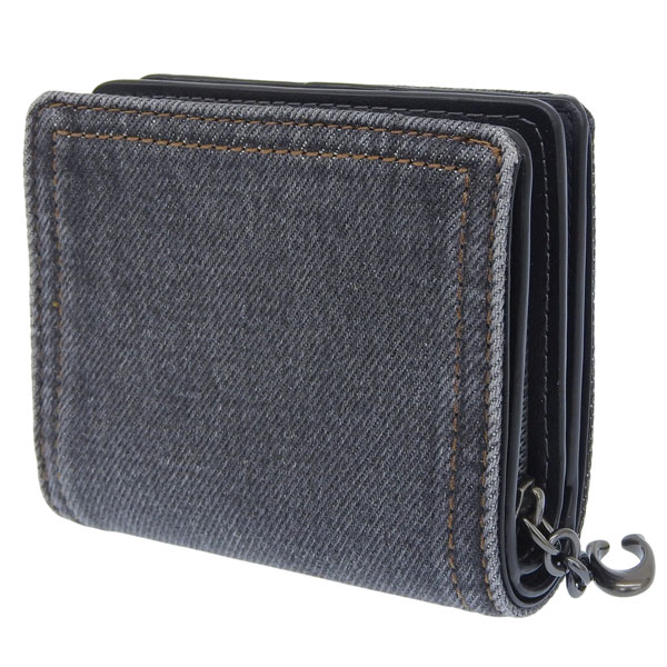 【美品】COACH コーチ デニム 2つ折り 財布 コンパクトウォレット COACH（コーチ） 財布 レディース 2つ折り 折財布 コンパクト