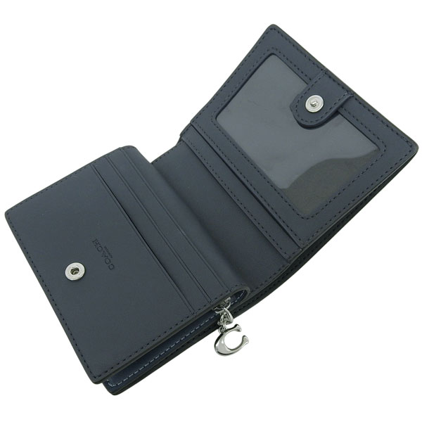 ✨️未使用品✨️ コーチコンパクト スナップ ウォレット レザー 財布 ブラック コーチ COACH 財布 （ブラック） -waja bazar - 海外
