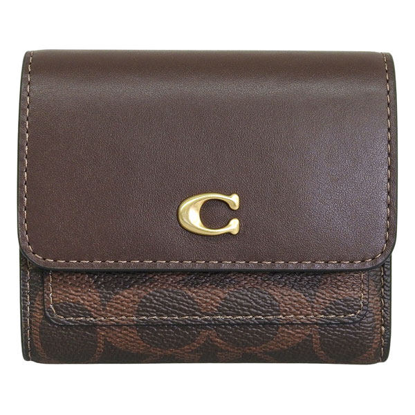 COACH（コーチ） 財布 レディース 2つ折り 折財布 ブラウン ミラ