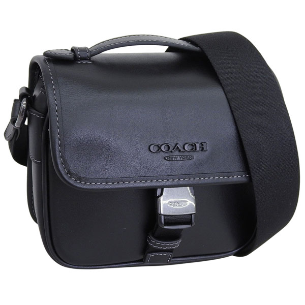 コーチ バッグ メンズ ショルダーバッグ アウトレット レザー ブラック レーサー クロスボディバッグ RACER CRO LTH CBG12QBBK COACH