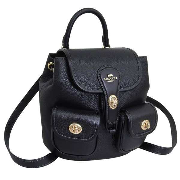 コーチ バッグ レディース リュックサック リュック バックパック アウトレット レザー ブラック RFB HDLY BKPK CBH09IMBLK COACH