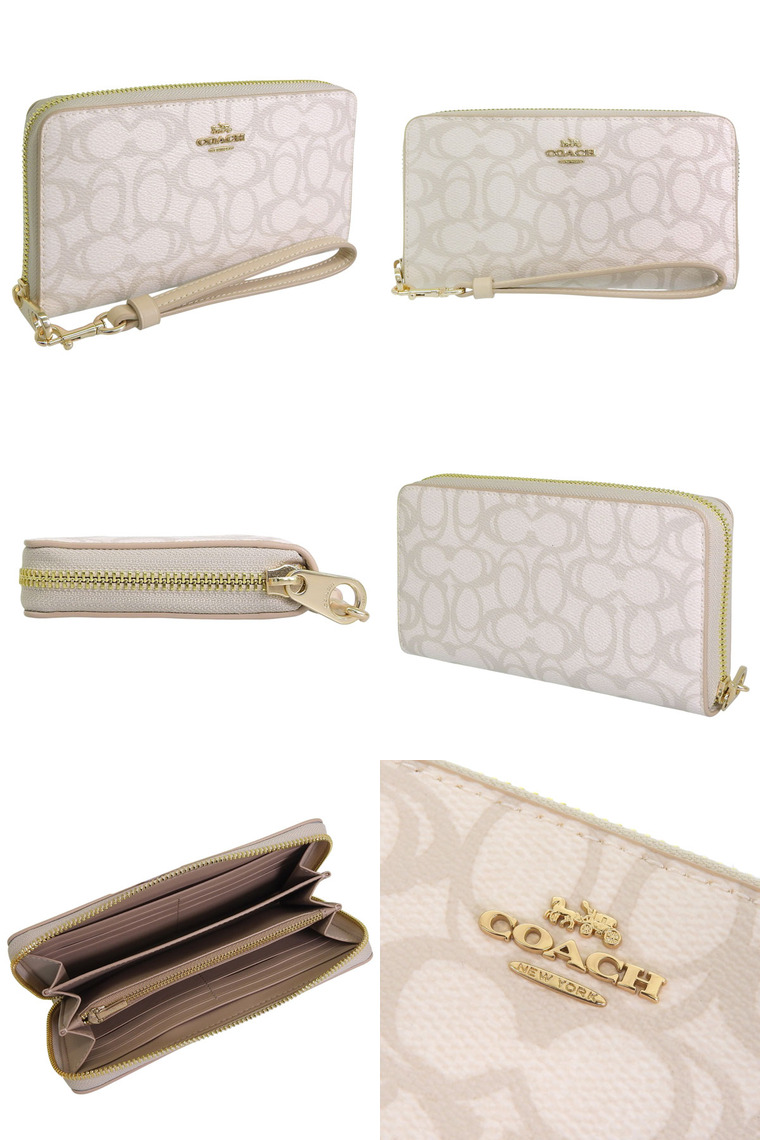 COACH（コーチ） 財布 レディース 長財布 アウトレット アイボリー