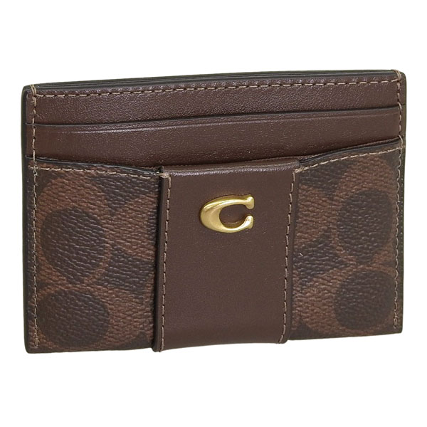 コーチ カードケース パスケース 定期入れ レディース PVC レザー ブラウン SIG CC ESS CARD CASE CBY80B4MPL COACH