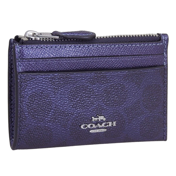 コーチ レディース カードケース コインケース 小銭入れ アウトレット PVC ネイビー MN ID CC MTLLC SIG CCS50SBLNV COACH