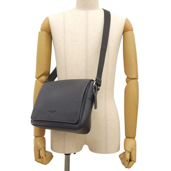 COACH チャールズ メッセンジャー ショルダーバッグ レザー　ブラック COACH（コーチ） ショルダーバッグ メッセンジャーバッグ メンズ