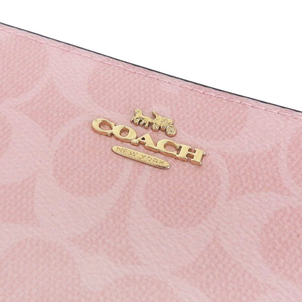 COACH（コーチ） 財布 レディース 長財布 アウトレット PVC ピンク LZA