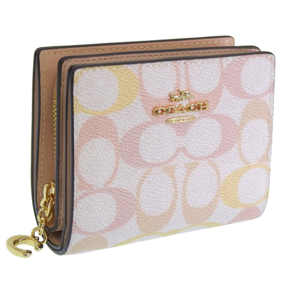 コーチ 財布 レディース 2つ折り 折財布 コンパクト アウトレット PVC チョークマルチ SNAP WLT SIG FLRL CEC37IMM8C COACH