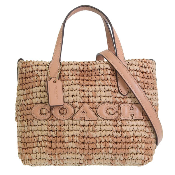 コーチバッグ　ブラウン　茶色 COACH（コーチ） バッグ レディース ショルダーバッグ ストローレザー