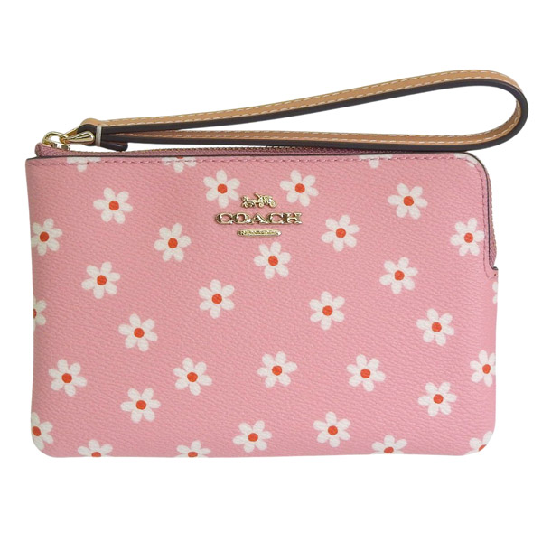 COACH（コーチ） レディース ポーチ アウトレット PVC ピンクマルチ