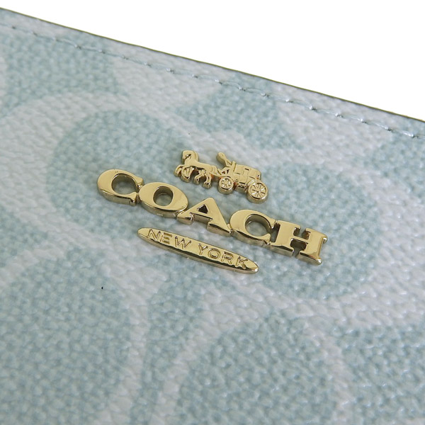 COACH（コーチ） レディース ポーチ アウトレット PVC ライトブルー
