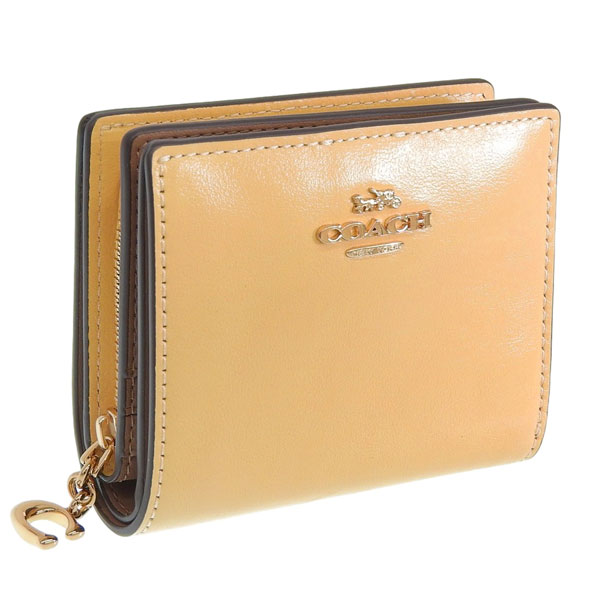 むー　COACH 二つ折り財布 イエロー COACH（コーチ） 財布 レディース 2つ折り 折財布 コンパクト