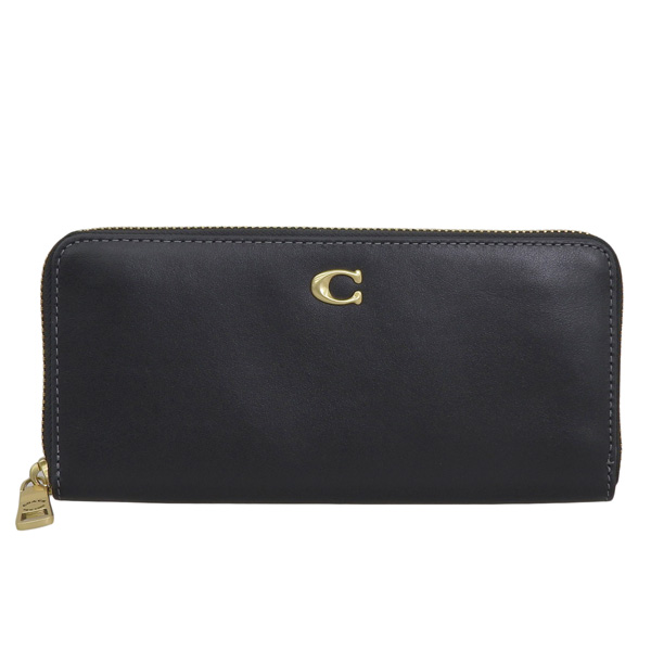 COACH（コーチ） 特価 財布 レディース 長財布 レザー ブラック スリム