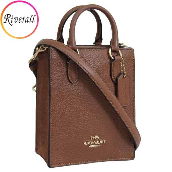 コーチ バッグ レディース ショルダーバッグ 2WAY ハンドバッグ アウトレット レザー ブラウン SD MX MIN TOTE CM249IMR1W COACH｜riverall