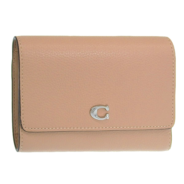 【jens】COACH 二つ折り財布 ベージュとブラウン COACH コーチ 財布 二つ折り レディース アウトレット 折財布