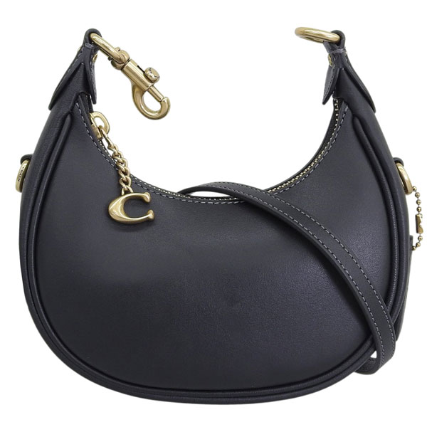 【未使用品】COACH　コーチ レディース ショルダーバック レザー ブラック COACH（コーチ） バッグ レディース ショルダーバッグ レザー ブラック