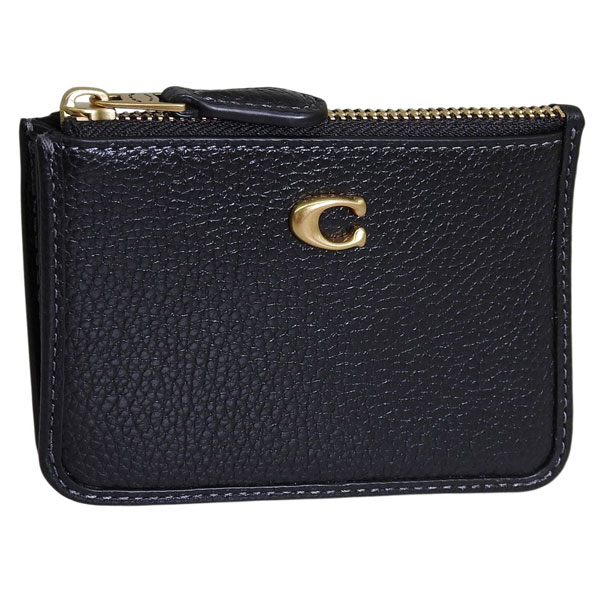 コーチ カードケース レディース パスケース 定期入れ レザー ブラック ミニ スキニー ID ケース PP ESS MN ID CC CR550B4BK COACH