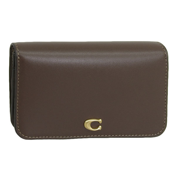 コーチ カードケース レディース アウトレット レザー ブラウン RFC ESS SLIM CC CR990B4MPL COACH