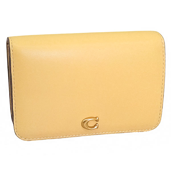 コーチ カードケース レディース コインケース 小銭入れ レザー イエロー RFC ESS SLIM CC CR990B4VN COACH