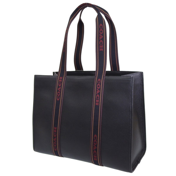 コーチ バッグ メンズ トートバッグ アウトレット レザー ブラック ラージ スミストート CU996SVA47 COACH A4対応の画像