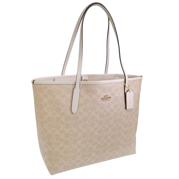 コーチ バッグ レディース トートバッグ アウトレット ベージュ シティトート シグネチャー キャンバス SIG CITY TOTE CV976IMXDM COACH A4対応