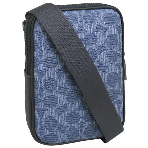 コーチ バッグ メンズ ショルダーバッグ アウトレット PVC ブルー ADEN CRO SIG CW364QBLID COACH
