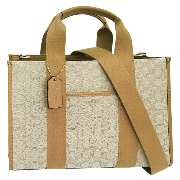 コーチ バッグ レディース 2WAY ショルダーバッグ トートバッグ アウトレット ベージュ スミス トート バッグ シグネチャー ジャカード SIG JAC SMTH TOT CY367IMOT4 COACH A4対応