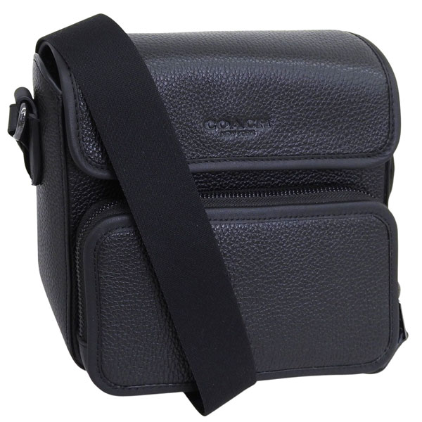 コーチ バッグ メンズ ショルダーバッグ アウトレット レザー ブラック サリバン フラップ クロスボディ バッグ SULLIVAN F XBODY CY800QBBK COACH