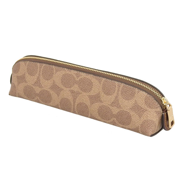 新品　コーチ　COACH ダークブラウン ペンケース　シグネチャー 新品】COACH コーチ ペンケース シグネチャー ペンケース ダーク