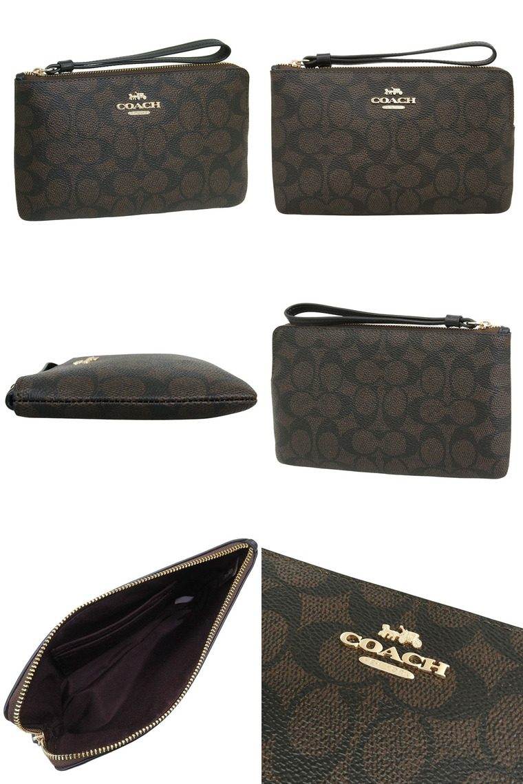 COACH コーチ ポーチ レディース アウトレット ブラウン ラージ