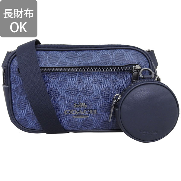 バッグ COACH Leather Navy Blue Crossbody Bag COACH（コーチ） バッグ メンズ ショルダーバッグ ボディバッグ