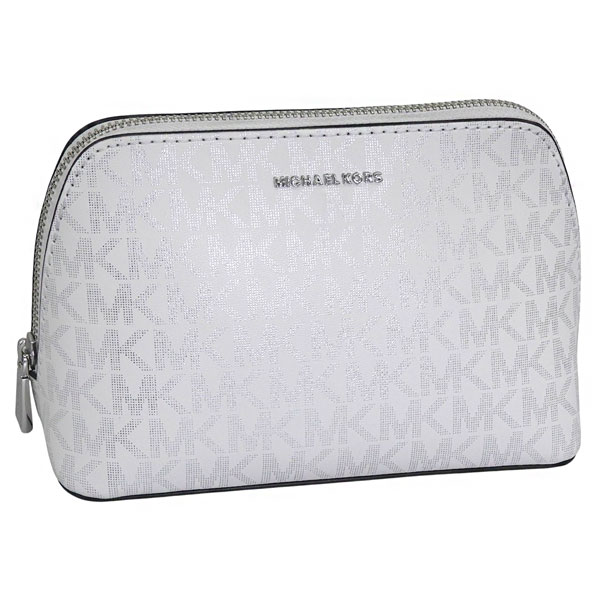 マイケルコース コスメポーチ 化粧ポーチ レディース 入れ アウトレット PVC ホワイト 32F5SJ6T5R 999 MICHAEL KORS