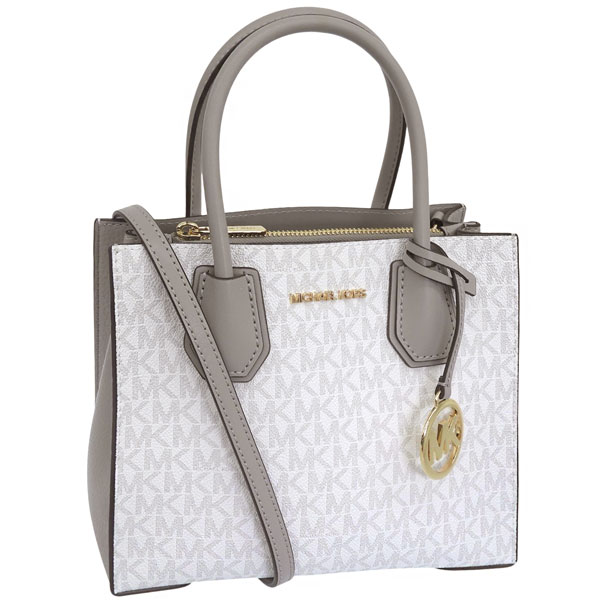 �}�C�P���R�[�X �o�b�O ���f�B�[�X �V�����_�[�o�b�O 2way �΂߂��� �n���h�o�b�O �A�E�g���b�g PVC �z���C�g�O���[ 35F3GM9M2B 999 MICHAEL KORS