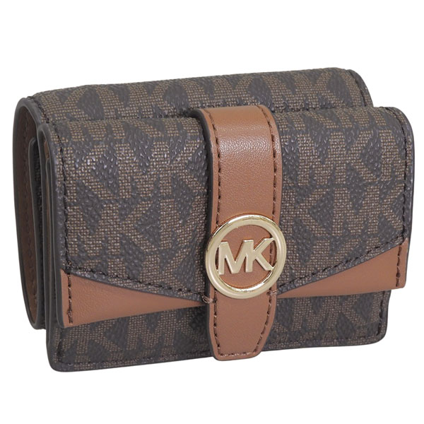 MICHAEL KORS(マイケルコース) 3つ折り財布美品  - 35F5GGRD0V ライトピンク レザー MICHAEL KORS（マイケルコース） 財布 レディース 3つ折り 折財布 ミニ
