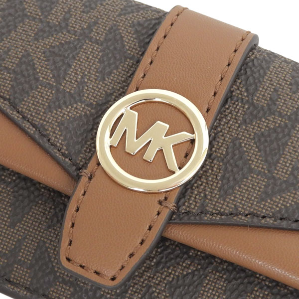 MICHAEL KORS マイケルコース PVCモノグラム 3つ折り財布ブラウン MICHAEL KORS（マイケルコース） 財布 レディース 3つ折り 折財布 ミニ