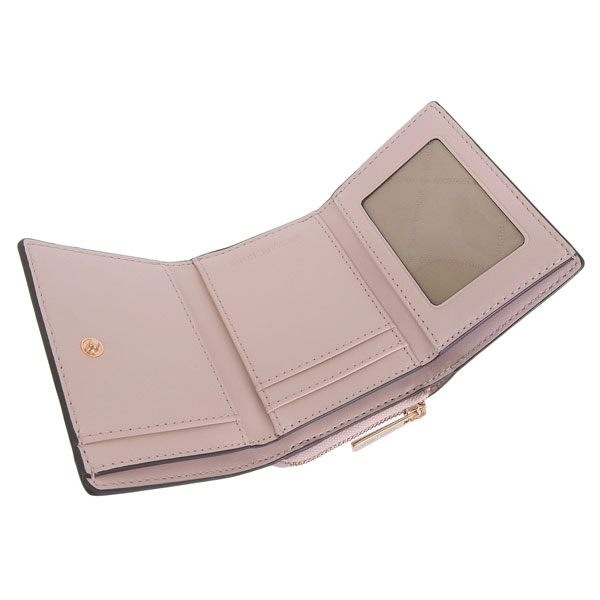 新品未使用 マイケルコース 三つ折り財布 ピンク コンパクトウォレット MK 付属品付き新品☆マイケルコース 定価28,600円 三つ折り財布 ピンク