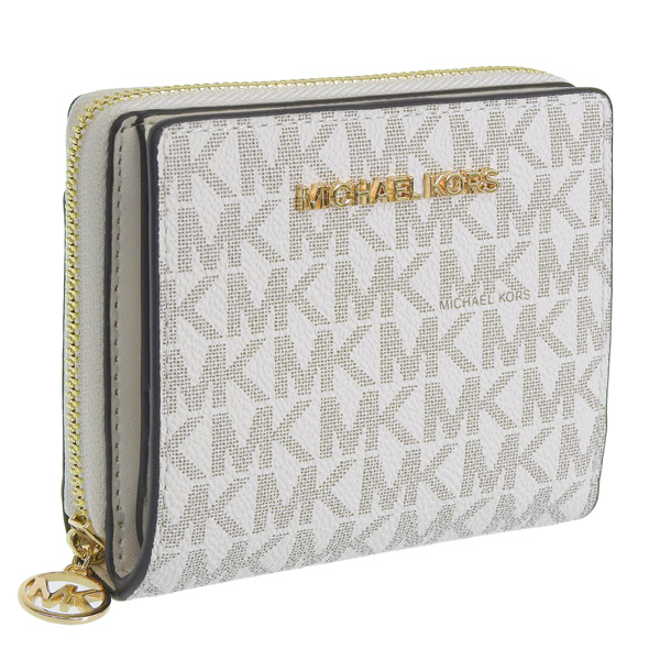 マイケルコース 財布 レディース 二つ折り財布 アウトレット クリームマルチ JET SET TRAVEL D35H3GTVF2B-LTCMLT  MICHAEL KORS