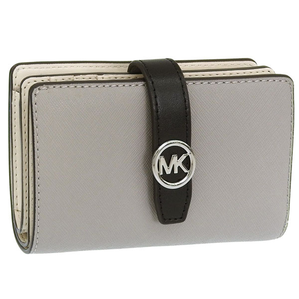 マイケルコース 財布 レディース 2つ折り 折財布 コンパクト アウトレット レザー グレー 35T5SGRE8T 035 MICHAEL KORS